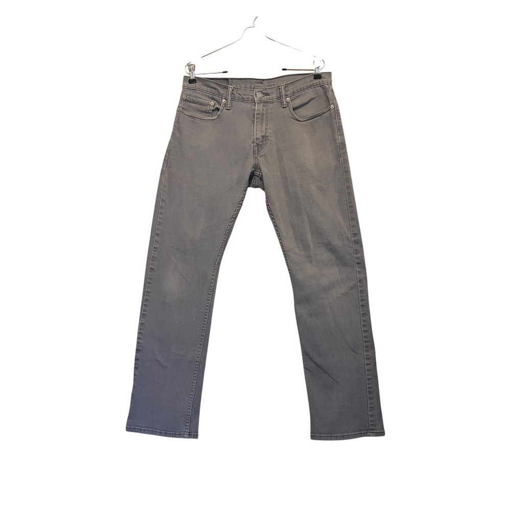 Levi's 514 Straight Leg Jeans Mens 32x32 Gray Pre-Owned Stretch Denim Low Rise